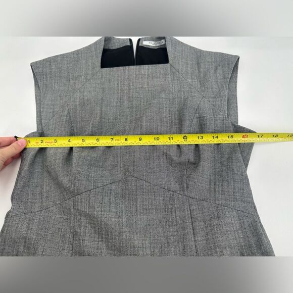 MM Lafleur Grey Sheath Dress High Neck Size 6 - Picture 6 of 8